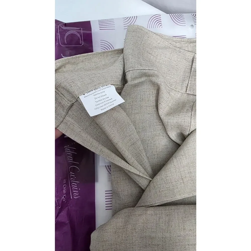 Taupe Linen Blend Curtains 90
